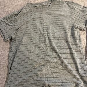 lululemon - Women's Organic Cotton Oversized T-Shirt - M - Gray Striped